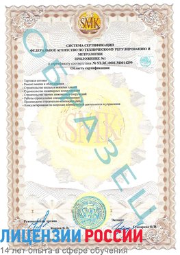 Образец сертификата соответствия (приложение) Озерск Сертификат ISO 14001